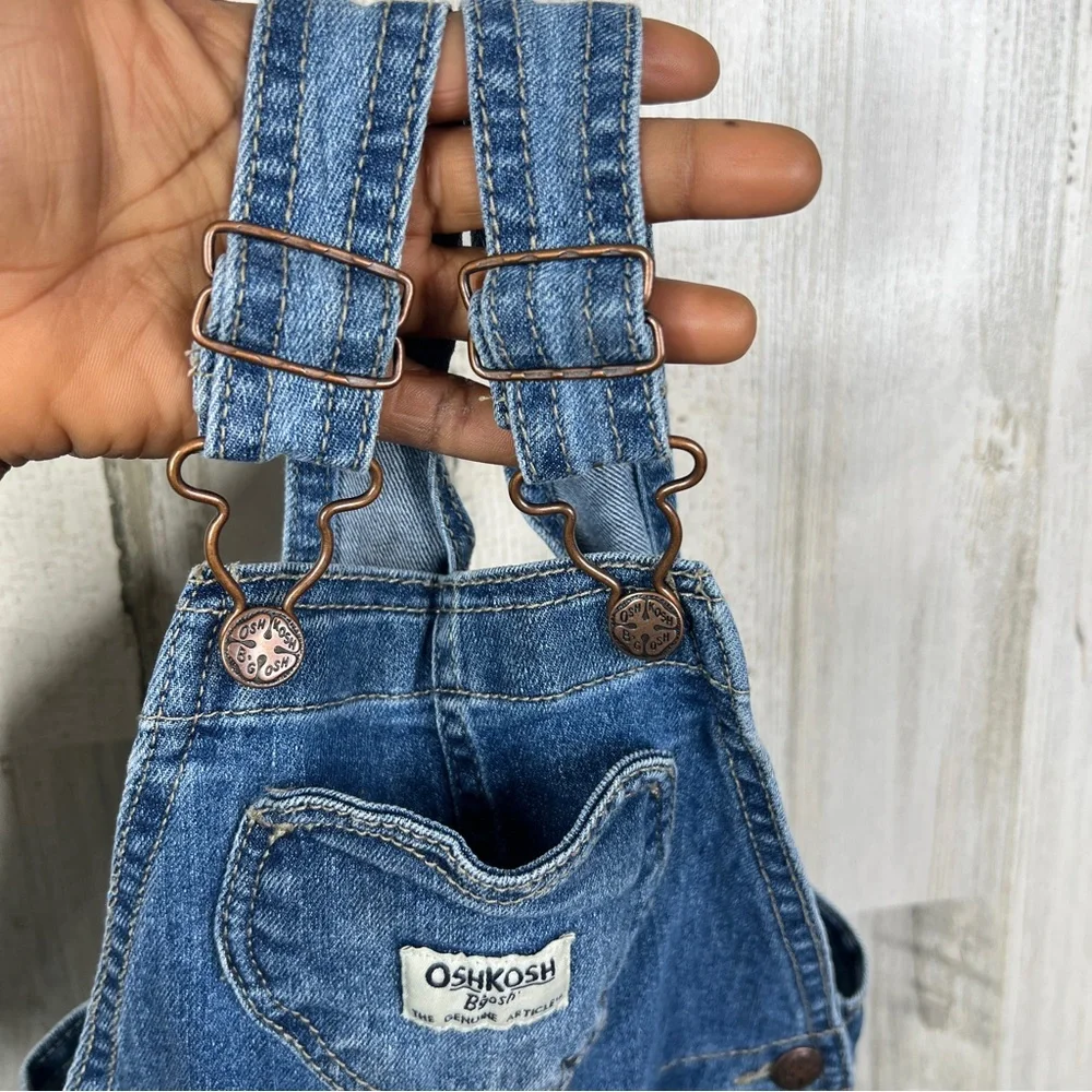 Oshkosh B'gosh Vestbak‎ Toddler 24M Blue Jean Jumpsuit Heart